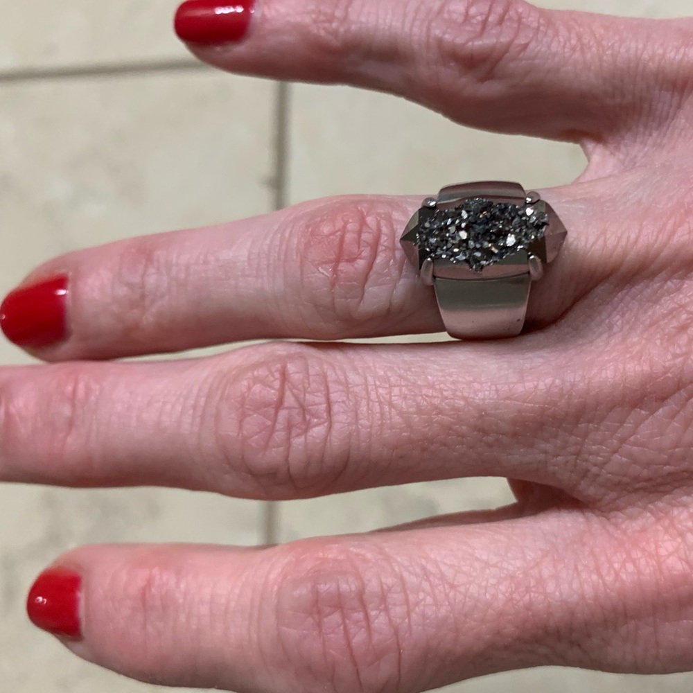 Kendra Scott black rhodium ring